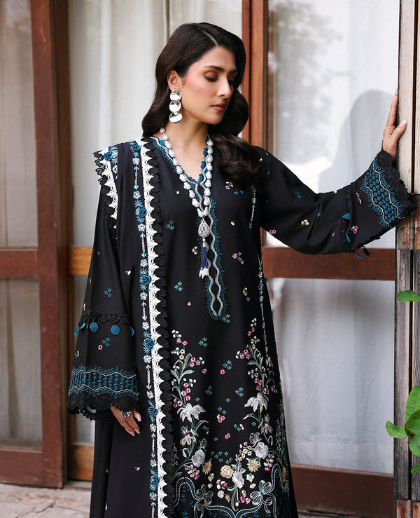Dhanak-3PC Embroidered Shirt with Dhanak Embroidered Dupatta V113