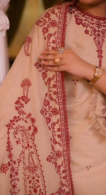 ANEELAS UNSTITCH DHANAK 3PC SUIT V46