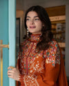 3PC EMBROIDERED DHANAK SUIT V47
