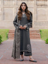 IZEL-3PC DHANAK EMBROIDERED SHIRT WITH WOOL PRINTED SHAWL & TROUSER 736