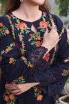 3PC DHANAK EMBROIDERED SHIRT WITH COURTRAI PRINTED SHAWL & TROUSERV676