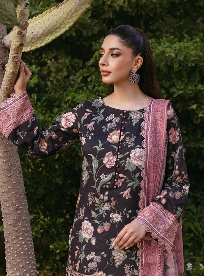 3PC Lawn Printed Shirt With Digital Printed Dupatta-1619