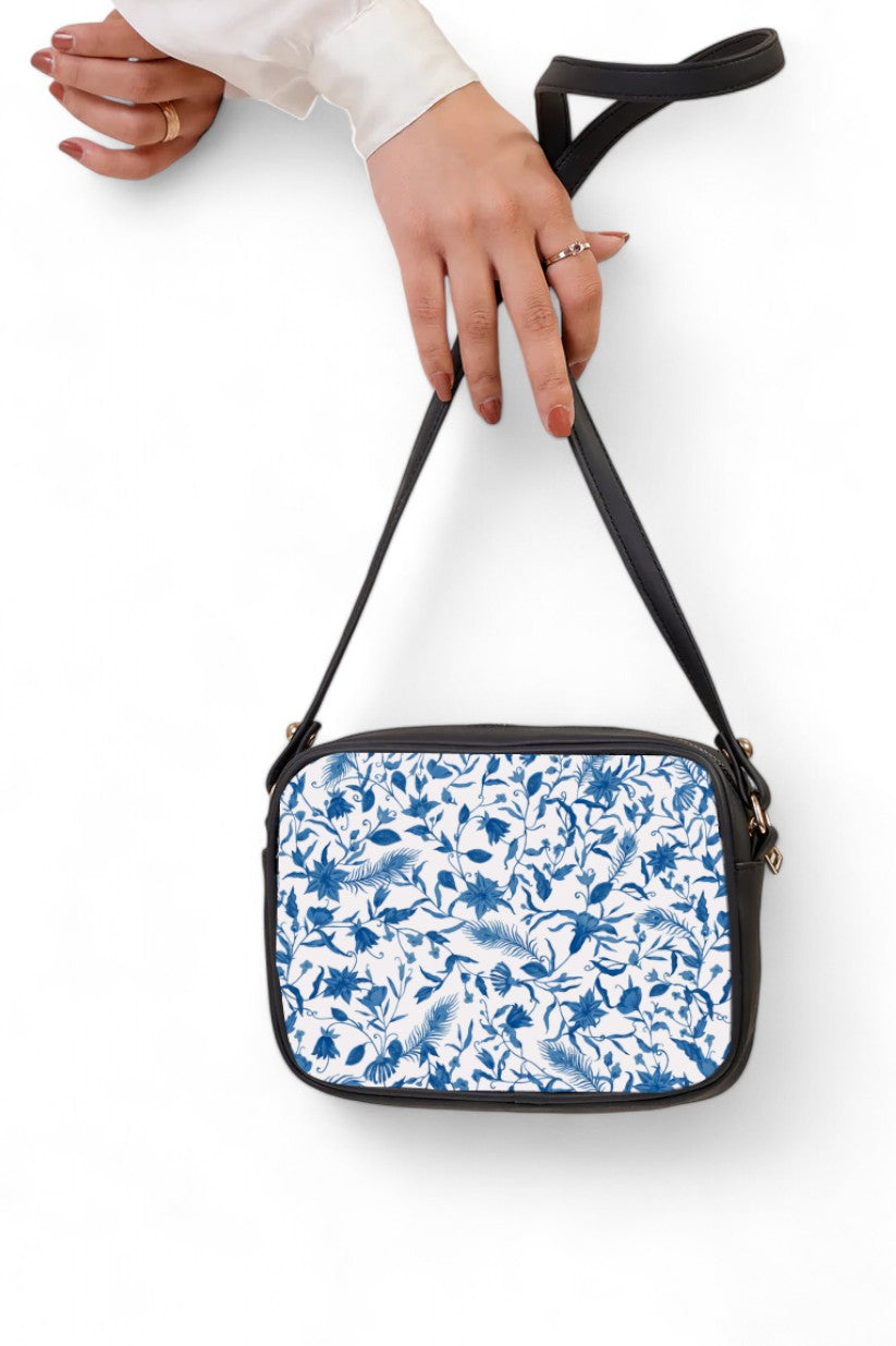 Ideas Blue Paradise Print Cross body bag V-0213