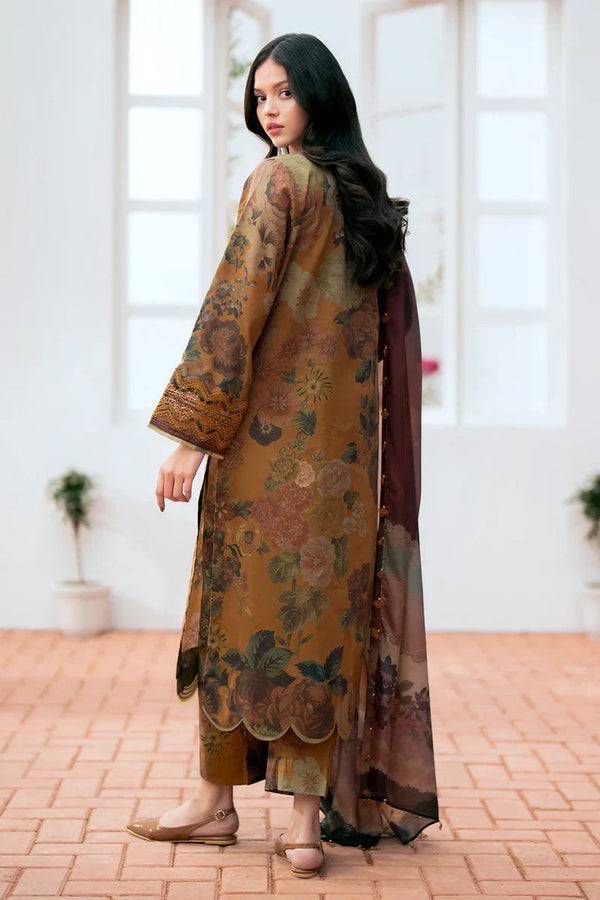 KARANDI 3PC PRINTED SHIRT WITH KARANDI PRINTED DUAPTTA AND TROUSER V253