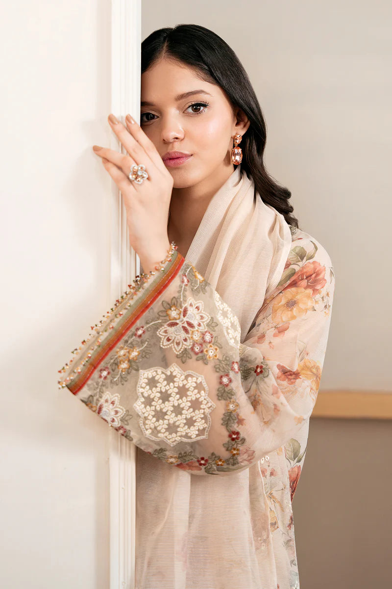 3PC Lawn Printed Shirt With Digital Printed Dupatta-1620