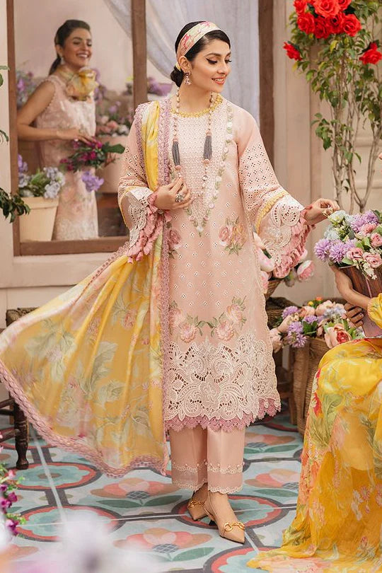 Mushq Lawn 3PC EMBROIDERED With Digital Printed Dupatta-1138