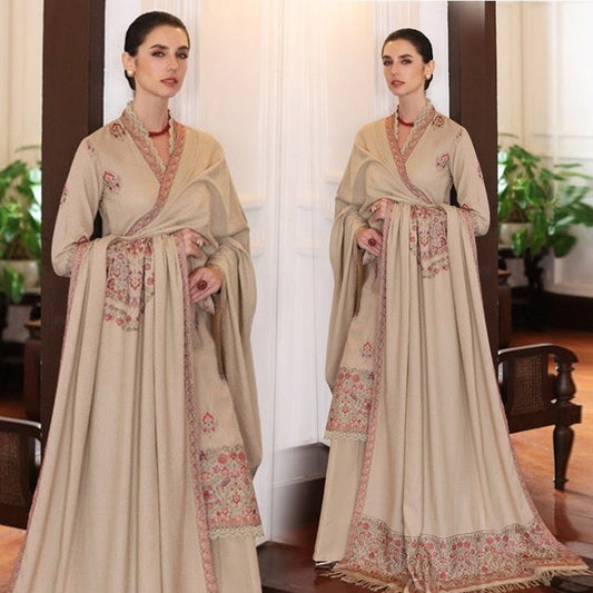 Bareeze Dhanak 3PC Embroidered With Dhanak Shawl Embroidered-108