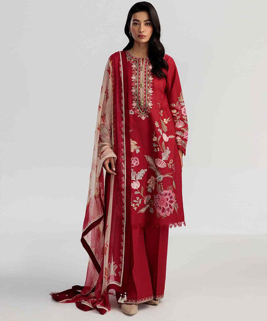 Coco by Zara Shahjahan Lawn 3PC Embroidered With Printed Dupatta-373