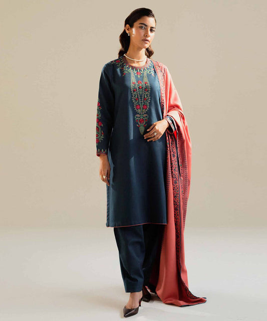 Zara Shahjahan Lawn 3PC Embroidered-372