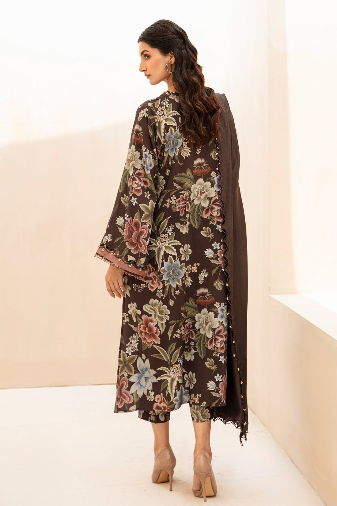 BAROQUE - 3PC Lawn Printed Shirt With Voile Printed Dupatta-1510