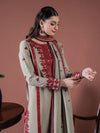 Lawn 3PC Embroidered Shirt with Organza Embroidered Dupatta-1211