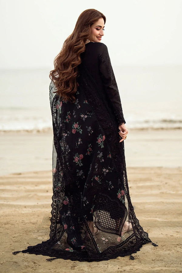 3PC DHANAKEMBROIDEREDUNSTITCHED DRESS V520