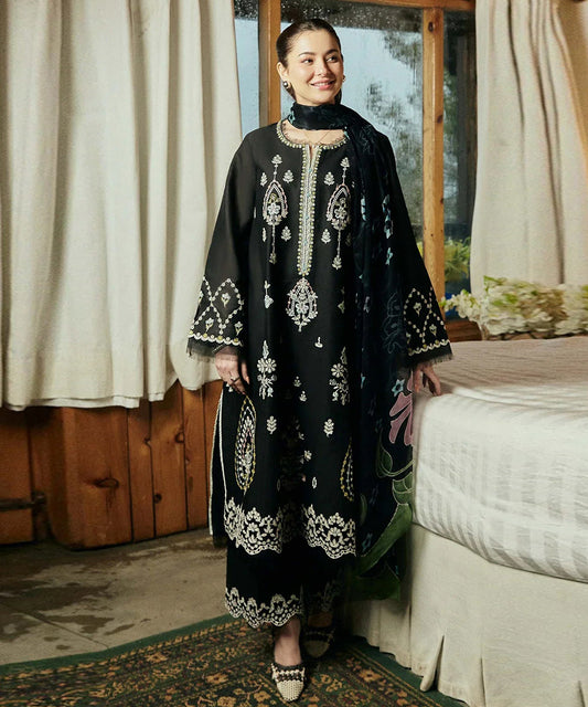 ZARA SHAHJAHAN 3PC Lawn Embroidered Shirt With Printed Dupatta-499