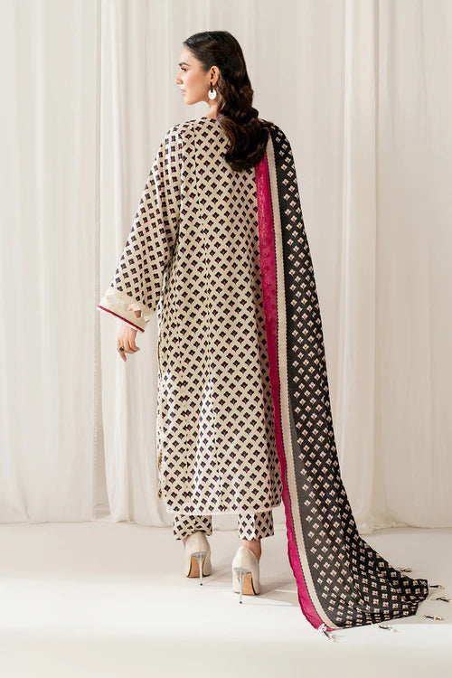 3PC Lawn Printed Shirt With Digital Printed Dupatta-1604