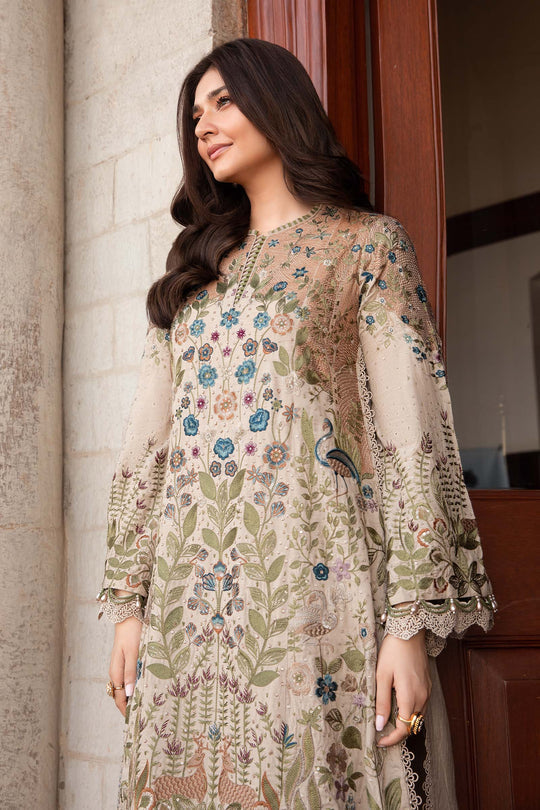 Lawn Embroidered Shirt with Digital Printed jacquard Dupatta V669