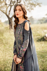 Maria B Lawn-3PC Embroidered with Digital Printed Dupatta-1075