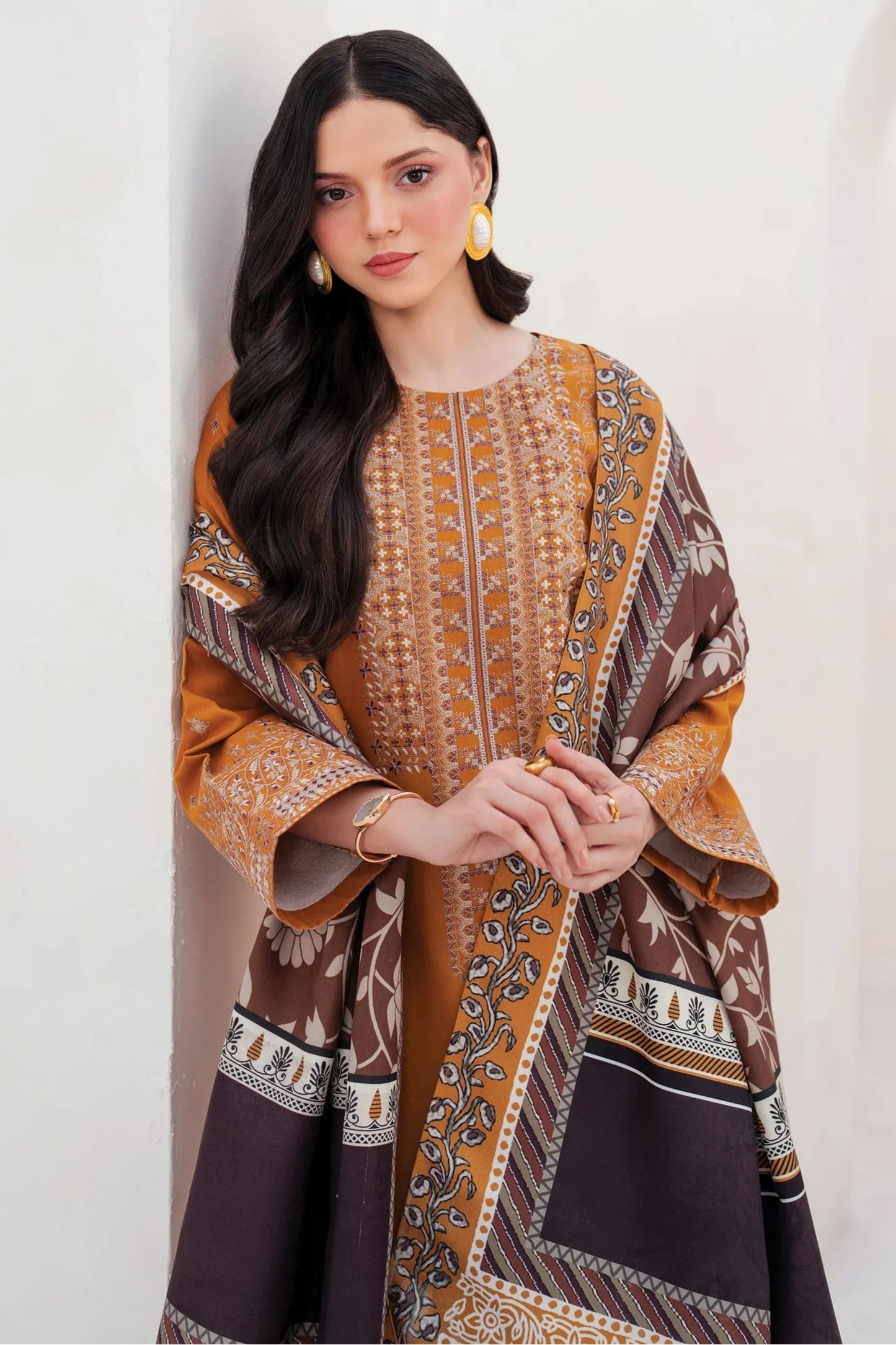 Lawn 3PC Embroidered Shirt with Digital Printed Dupatta-1203