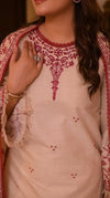 ANEELAS UNSTITCH DHANAK 3PC SUIT V46