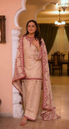 ANEELAS UNSTITCH DHANAK 3PC SUIT V46