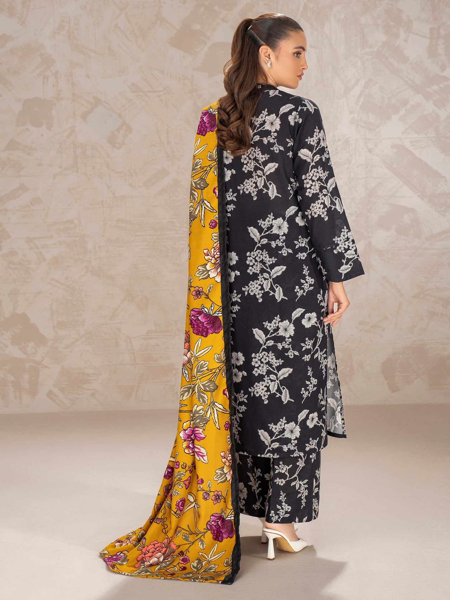 3PC Lawn Printed Shirt With Digital Printed Dupatta-1630