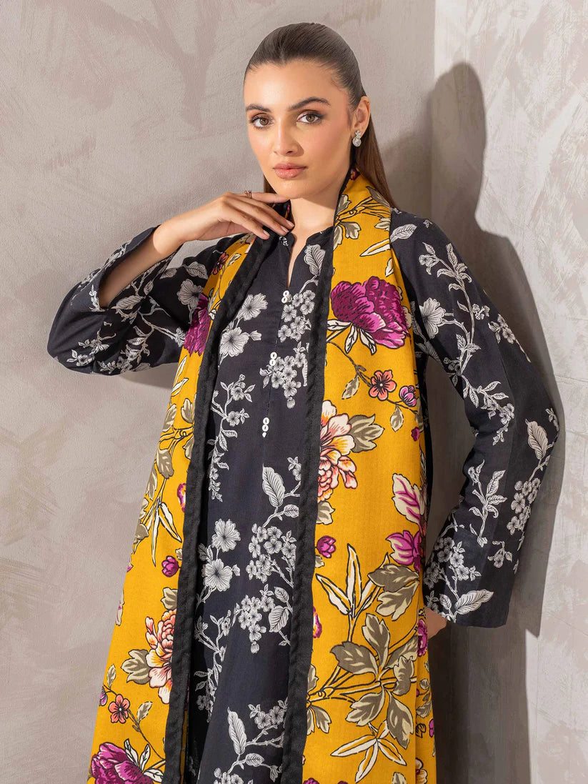 3PC Lawn Printed Shirt With Digital Printed Dupatta-1630