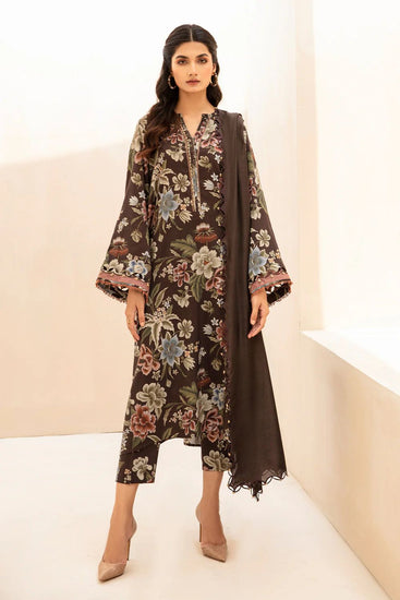 BAROQUE - 3PC Lawn Printed Shirt With Voile Printed Dupatta-1510