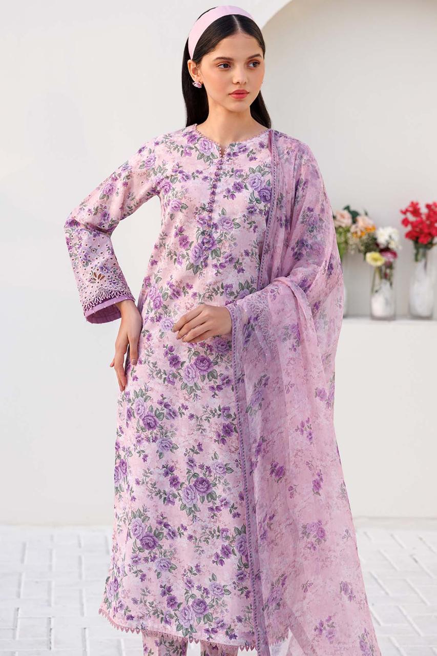 3PC Lawn Printed Shirt With Digital Printed Dupatta-1614