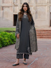 IZEL-3PC DHANAK EMBROIDERED SHIRT WITH WOOL PRINTED SHAWL & TROUSER 736