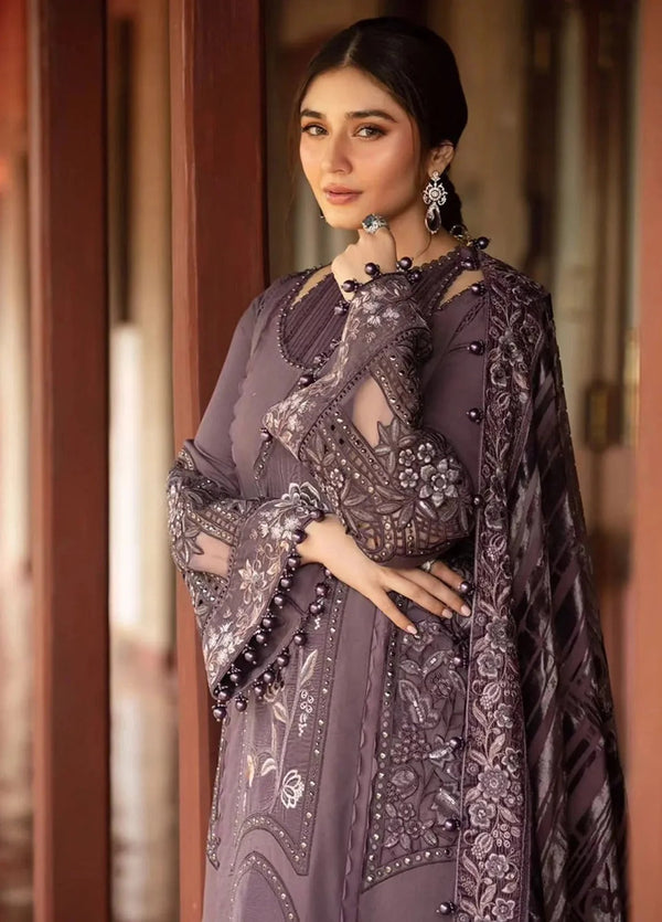 Maria B Embroidered Suit Unstitched 3 Piece Suit V64