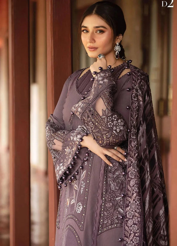 Maria B Embroidered Suit Unstitched 3 Piece Suit V64