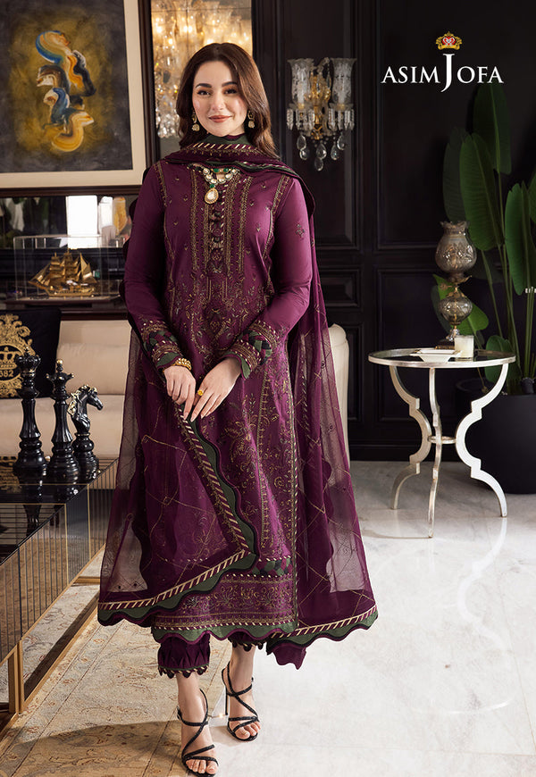 Dhanak 3PC Embroidered With Dhanak Embroidered Dupatta V668