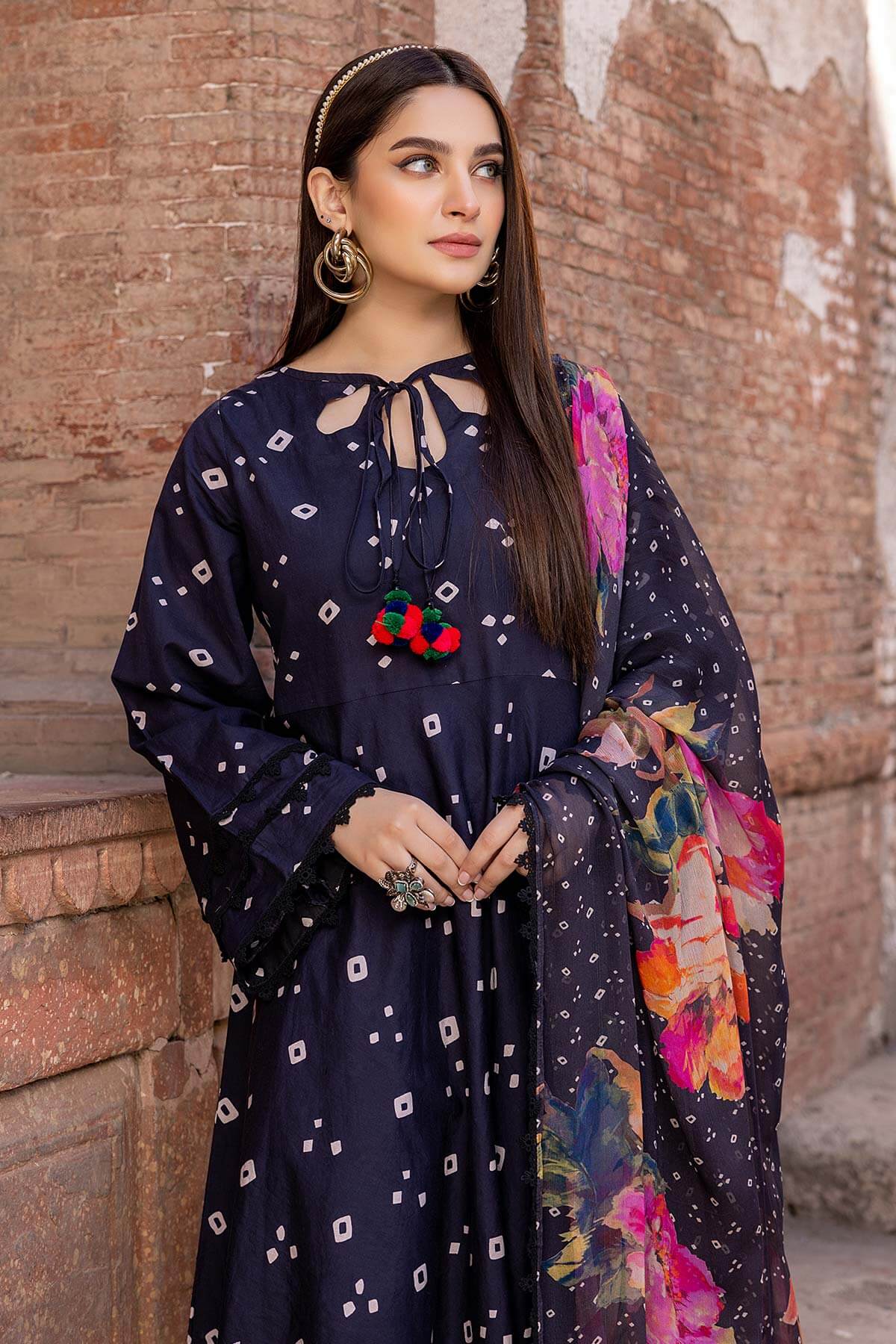 3PC Lawn Printed Shirt With Digital Printed Dupatta-1626