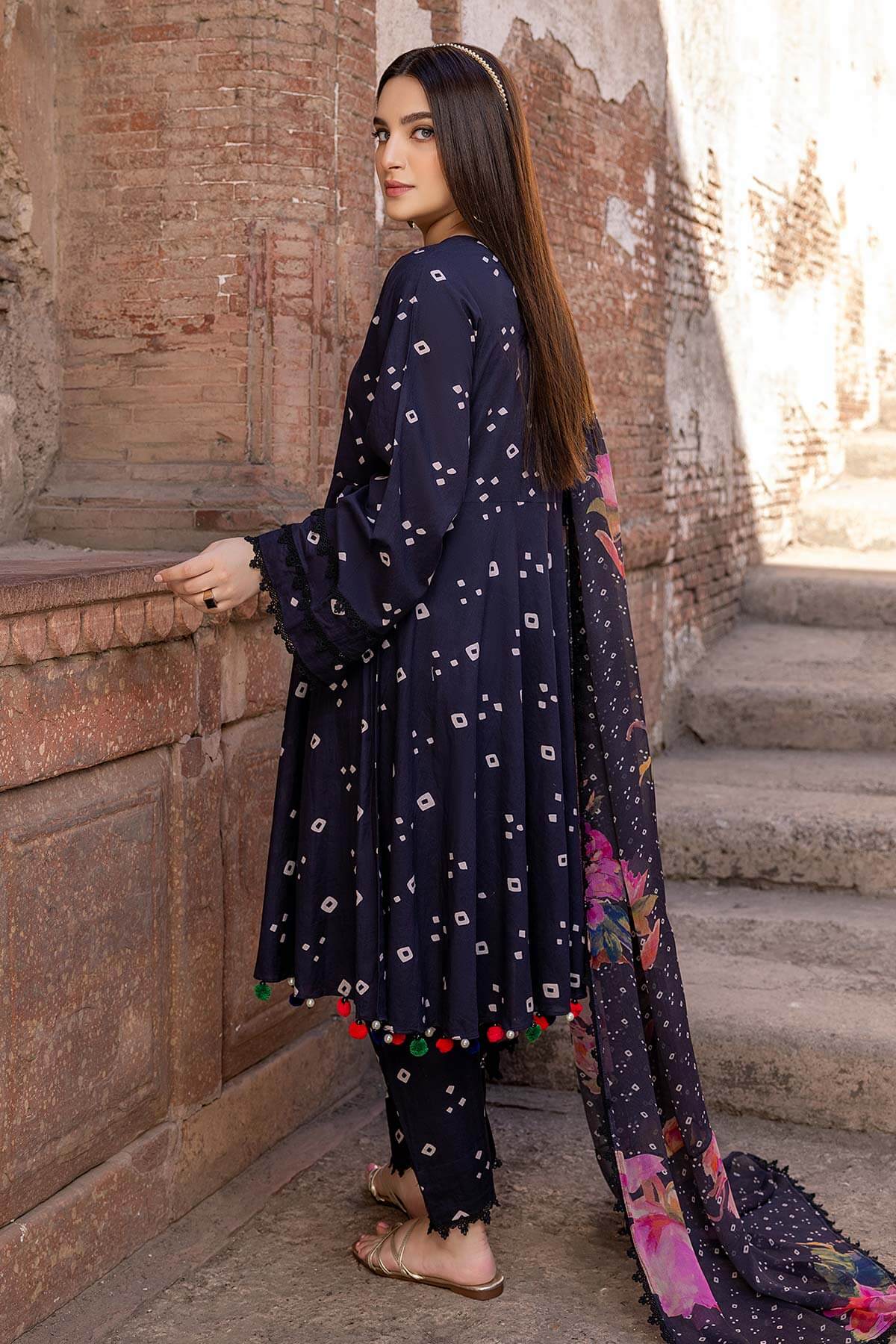 3PC Lawn Printed Shirt With Digital Printed Dupatta-1626