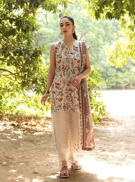 3PC Lawn Printed Shirt With Digital Printed Dupatta-1615